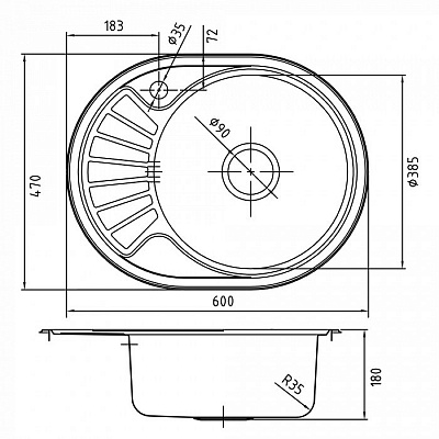 Мойка из нержавеющей стали Iddis Suno S SUN60SRi77