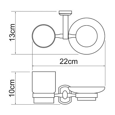 Держатель стакана и мыльницы WasserKRAFT Oder K-3026