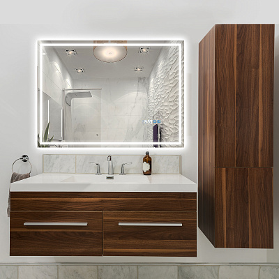 Зеркало в ванную 100х70 с подсветкой и термообогревом Monterey Агата