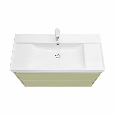 Тумба с раковиной Roca Ona Olive 1000 2 ящика ZRU9308355, оливковый матовый