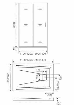 Душевое ограждение Good Door Infinity WTW-120-G-CH