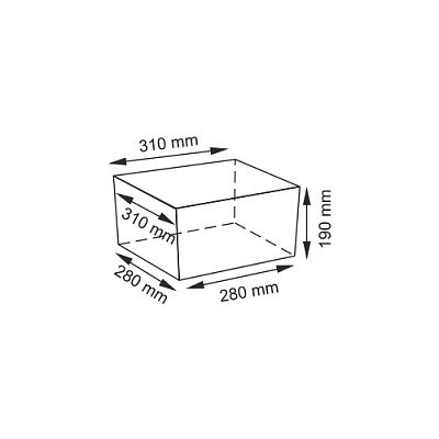 WK Dinkel WB-580-M Плетеная корзина с крышкой 30*30*18