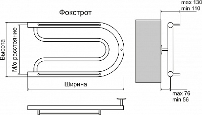 Полотенцесушитель водяной Terminus Фокстрот  500*352