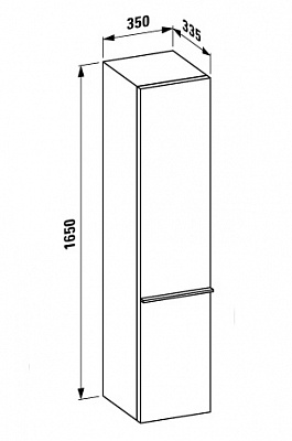 Пенал Laufen Palace левосторонний
