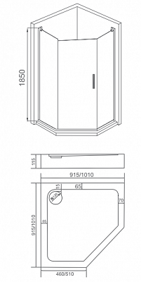 Душевое ограждение Good Door Pandora PNT-100