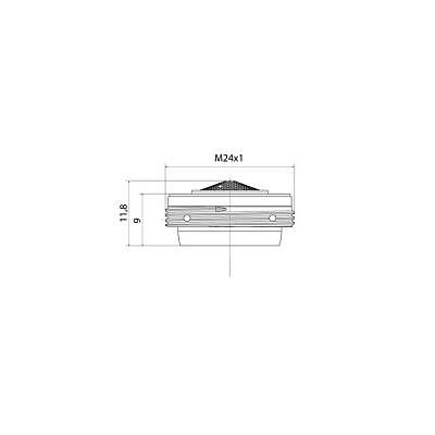 996P24V3SM Аэратор M24, бескорпусный, наружная резьба, пластик