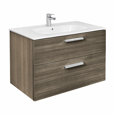 Тумба под раковину Roca Victoria 80 городской дуб 2 ящика A857470402