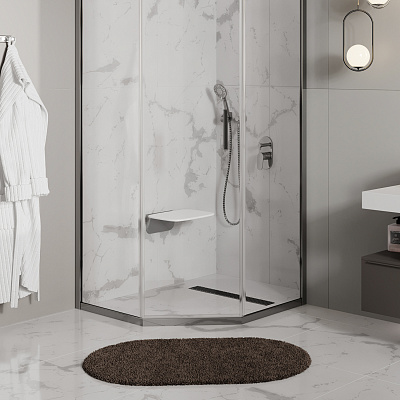 Сиденье для душа откидное WasserKRAFT SS403 365х360х101,5 мм белый