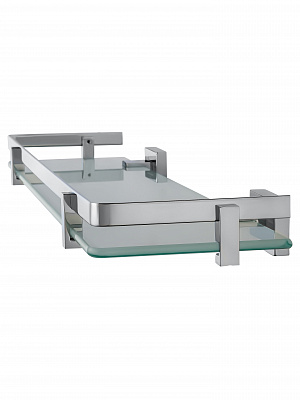 Стеклянная полка для ванной Wonzon & Woghand flat, хром ww-9727