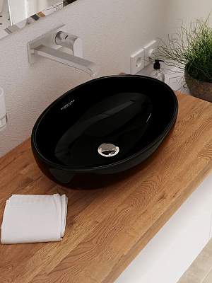 Раковина накладная Sanita Luxe Ringo 53 черная WB CT Ringo 53-N BLK G S1