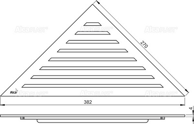 Решетка для углового лотка AlcaPlast GRACE