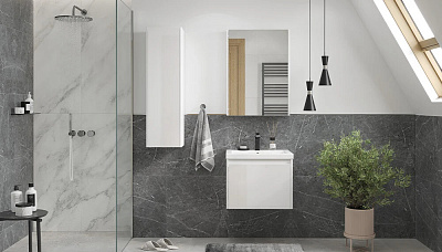 Раковина COMO 60 Cersanit белая Velvex S-UM-COM60/1-w