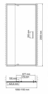 Душевое ограждение WasserKraft  Berkel 110*200 48P13