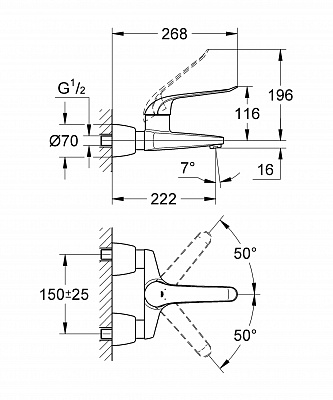 Смеситель для ванны к.н. GROHE EUROECO Special 32779000