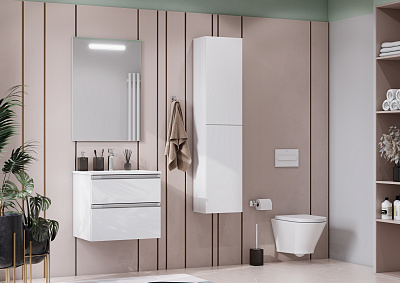 Тумба с раковиной Roca The Gap 60 2 ящика A857397806, белый глянец