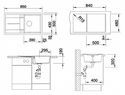 Мойка кухонная Blanco Metra 5 S жасмин 513038