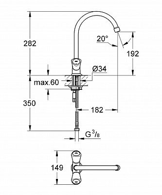 Смеситель для кухни GROHE COSTA S 31819001