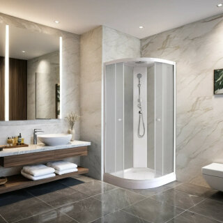 Душевая кабина 90х90 Parly EF931 четверть круга низкий поддон