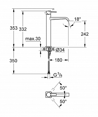 Смеситель Grohe Allure 23403000 для раковины