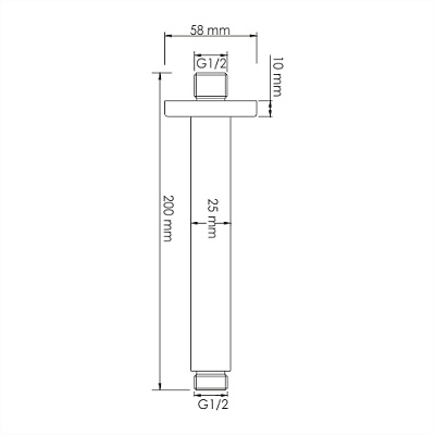 Потолочный излив для душа WasserKraft A152