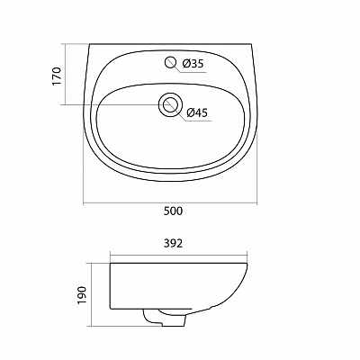 Раковина Santek Анимо 50 1WH110496