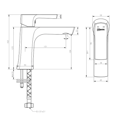 Смеситель для раковины Lemark Ursus LM7206BL