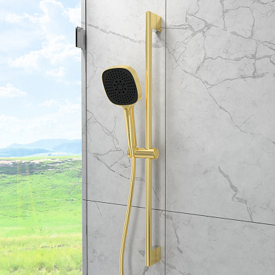 Душевой гарнитур Vitra Core Square A4591725EXP брашированное золото