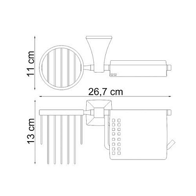 Держатель для туалетной бумаги и освежителя WasserKRAFT Wern K-2559