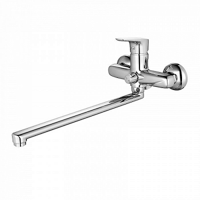 Смеситель для ванны с длинным поворотным изливом с керамическим дивертором Iddis Zodiac ZODSBL2i10WA