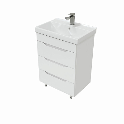 Тумба напольная MIRSANT Soho Quadro 60 без раковины в комплекте (под рак.264491)