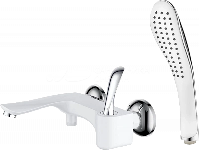 Смеситель для ванны с душем d&k venice.Baciano Da1033256 короткий излив белый-хром