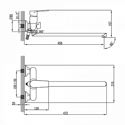 Смеситель для ванной IDDIS Edifice EDISBL2i10