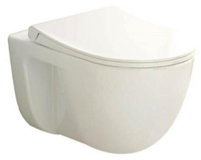 Безободковый подвесной унитаз Vitra S40, антибактериальная глазурь, 7759B003-0075