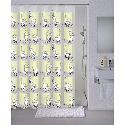 Штора для ванной комнаты 180*180 см Milardo Cozy cats 528V180M11