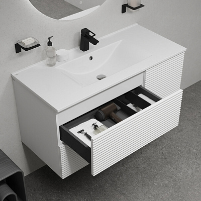 Тумба с умывальником (0131000i28) подвесная 100 см, белый, IDDIS Bild BIL10W0i95K