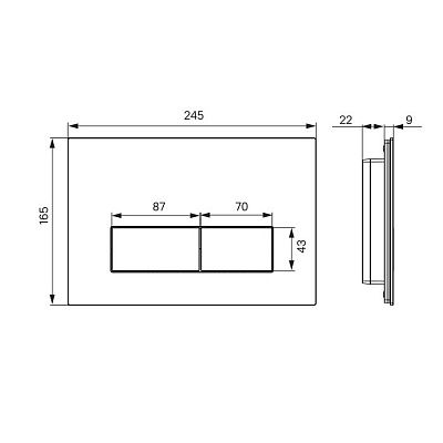 Клавиша смыва универсальная IDDIS On-X ONX01W0i77, белый мрамор