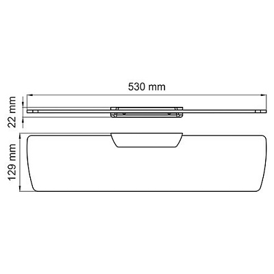 Полка стеклянная WasserKRAFT Glan K-5124