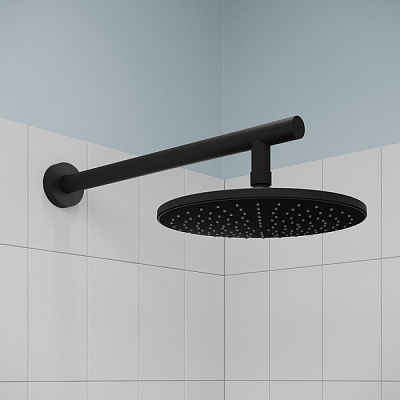 Душевая система с тропическим душем IDDIS Optima Home матовый черный, OPHBL01i66
