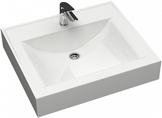 Раковина над стиральной машиной Paulmark AMBERG PM750431, белая, 60х50