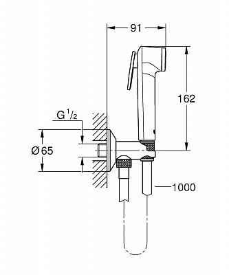 Набор для гигиенического душа Grohe Tempesta-F Trigger Spray 30 26358000