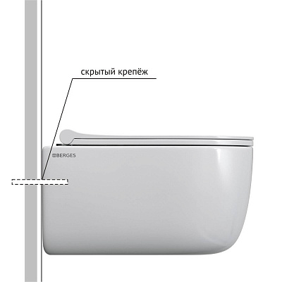 Унитаз подвесной Berges Ego Rr Real Rimless 082111RR