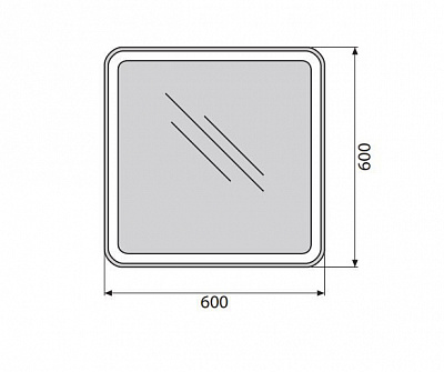 Зеркало BelBagno SPC-MAR-600-600-LED-BTN