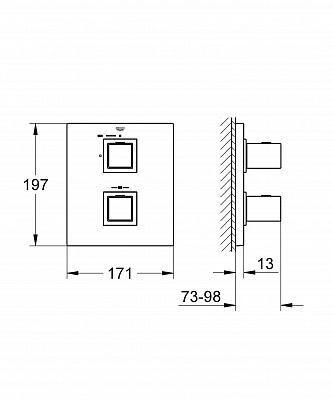 Термостат Grohe Grohtherm Cube 19959000 для душа