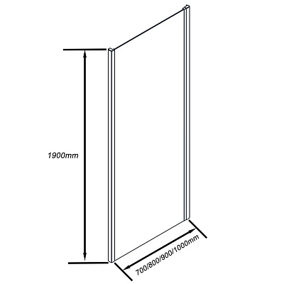 Боковая панель 80х190 GoodDoor Cube SP-80-C-CH 80 хром КУ00008