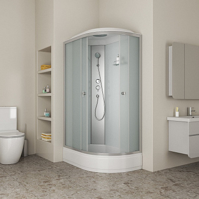 Душевая кабина 120х80х215 Niagara Eco E120/80/26L/MT левая, матовая высокий поддон