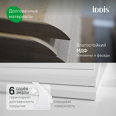 Тумба с умывальником (0178000i28) подвесная 80см Cloud X IDDIS CLX80W0i95K