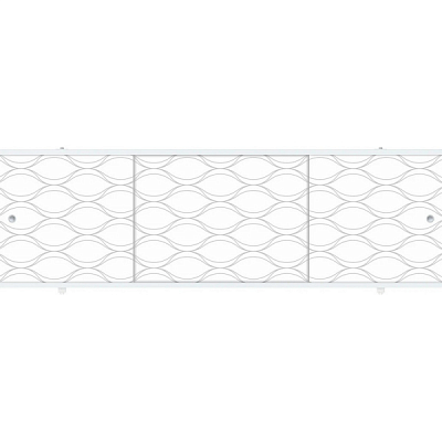 Экран под ванну Светло-серый 1,48  алюминиевый профиль, влагостойкий ПРЕМИУМ А МетаКам
