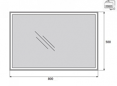 Зеркало BelBagno SPC-GRT-500-800-LED-BTN