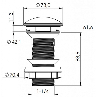 Донный клапан Santek 1WH501801