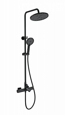 Душевая система с термостатом Wonzon & Woghand SOLID, Черный матовый WW-C3011-A-MB